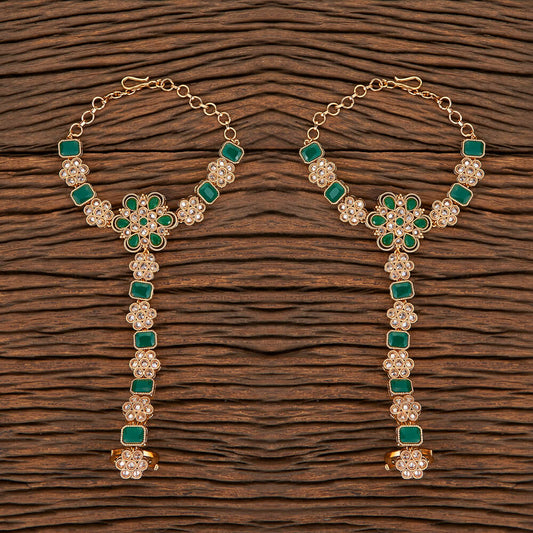 Antique Hath Phool Gold Tone Plating Adjustable Hand Chain 1 Pair