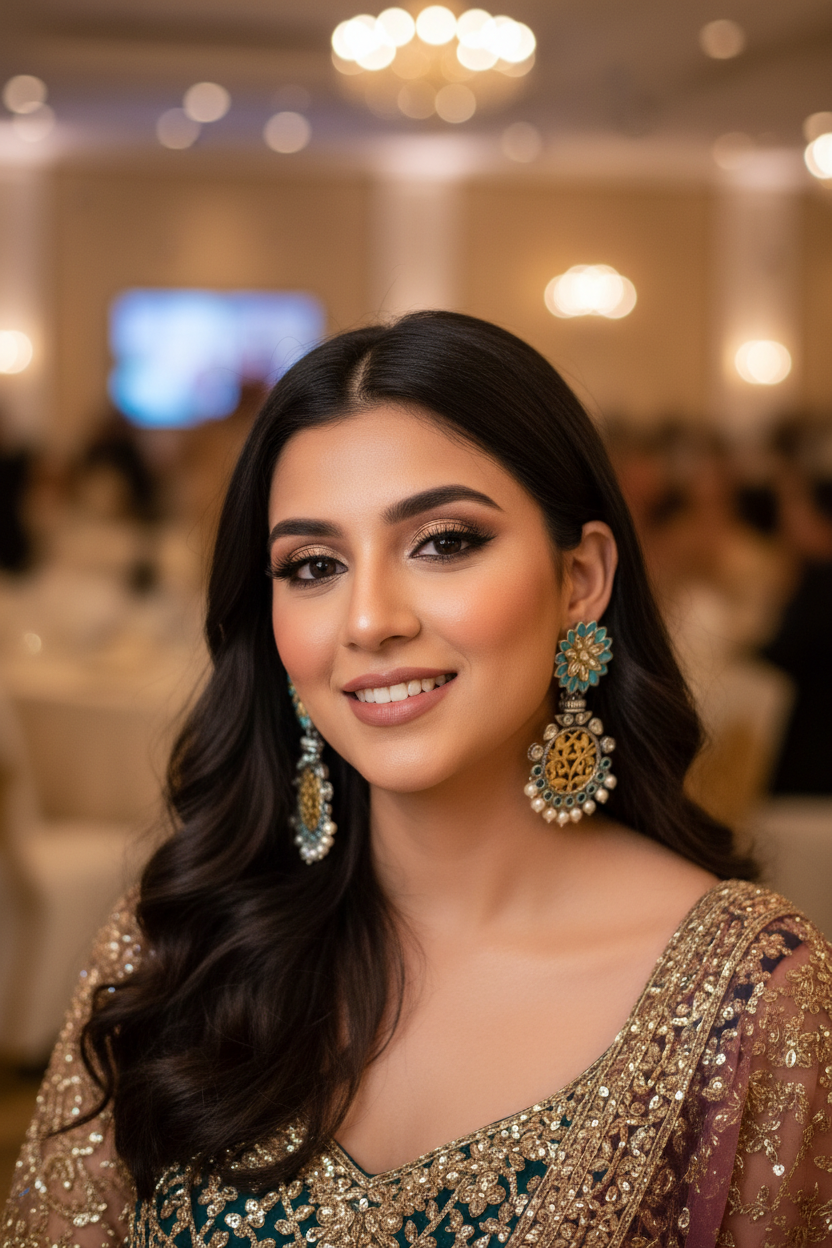 Lotus Temple Earrings with Pearl Drops - Oxidized Silver Chandbali