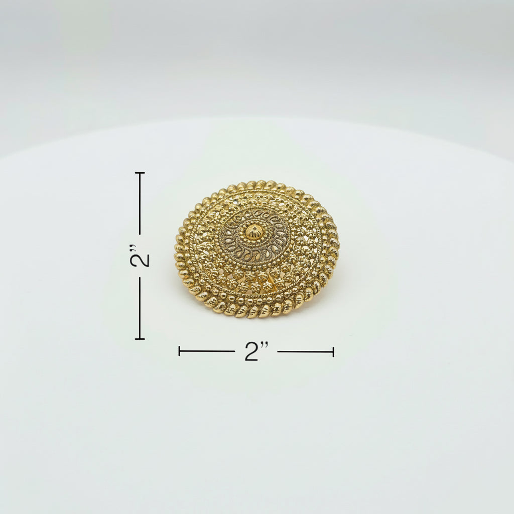 Kundan Hair Brooch - Indian Wedding & Festival Hair Accessory