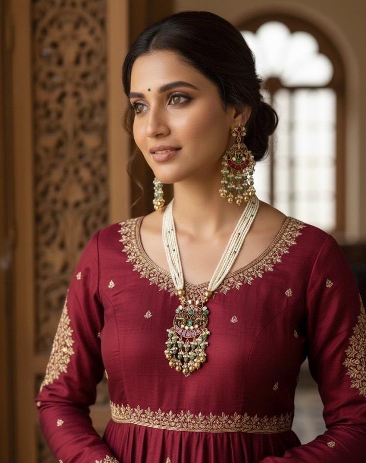 Heritage Multi-Strand Pearl Necklace and Earring Set with Regal Elephant Pendant