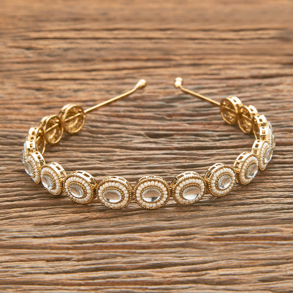 Indo Western Classic Hair Band Mehndi Gold Tone Plating Handcrafted Headband