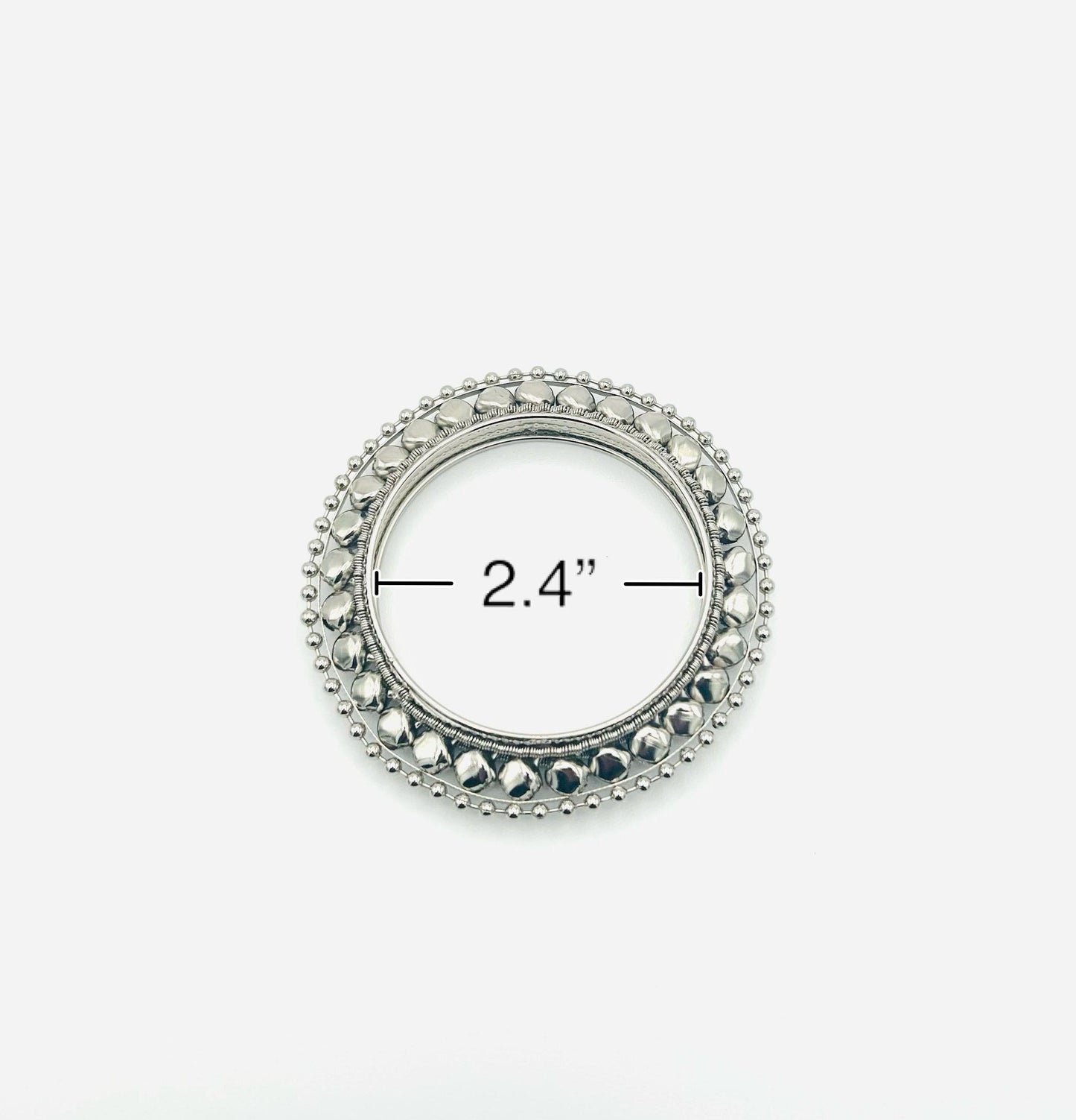 Traditional Ghungroo Style Bangles Pair with Polki Kundan Accents Wristwear