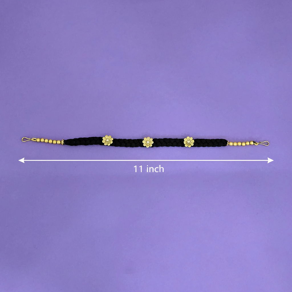 Antique Shishphool Matte Gold Plated Traditional Indian Bridal Hair Accessory