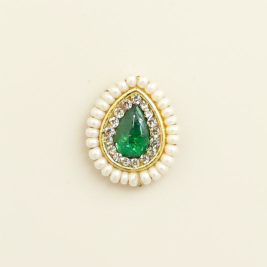Antique Moti Nose Ring Gold Plated Traditional Indian Jewelry