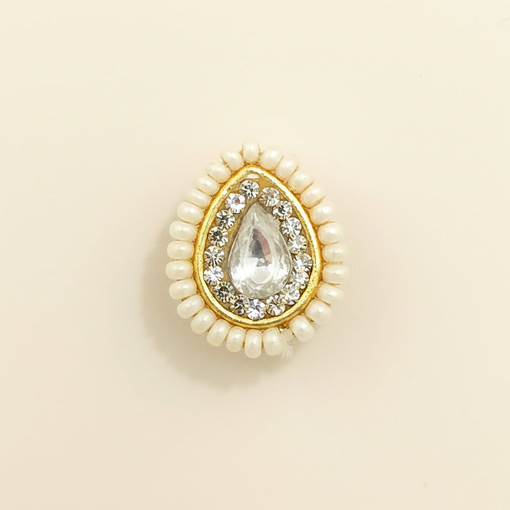Antique Moti Nose Ring Gold Plated Traditional Indian Jewelry