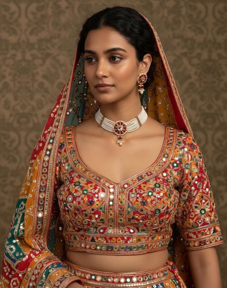 Luxury Maharani Wedding Kundan Set Traditional Pearl Bib Necklace with Polki Stud Earrings