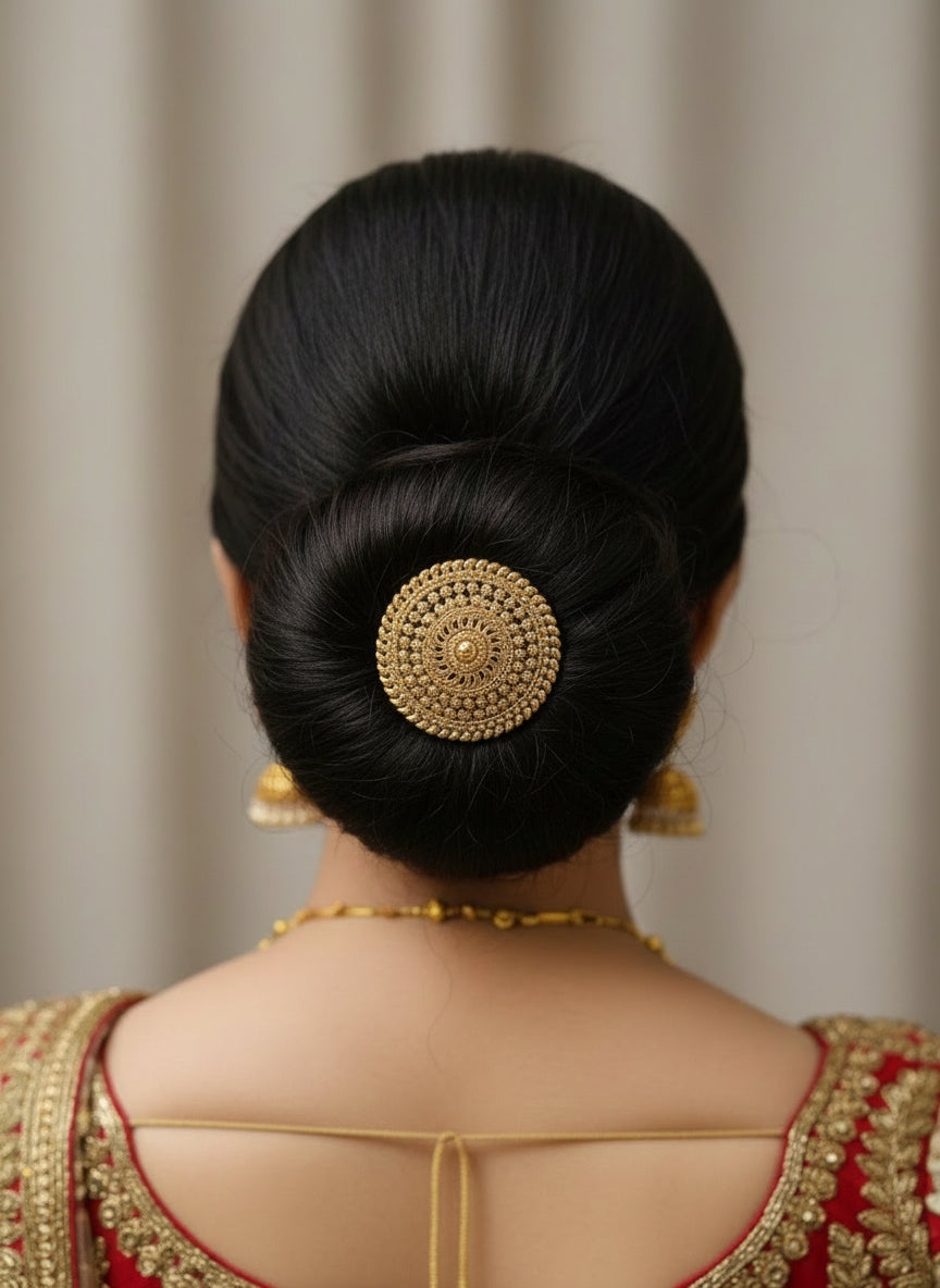 Kundan Hair Brooch - Indian Wedding & Festival Hair Accessory