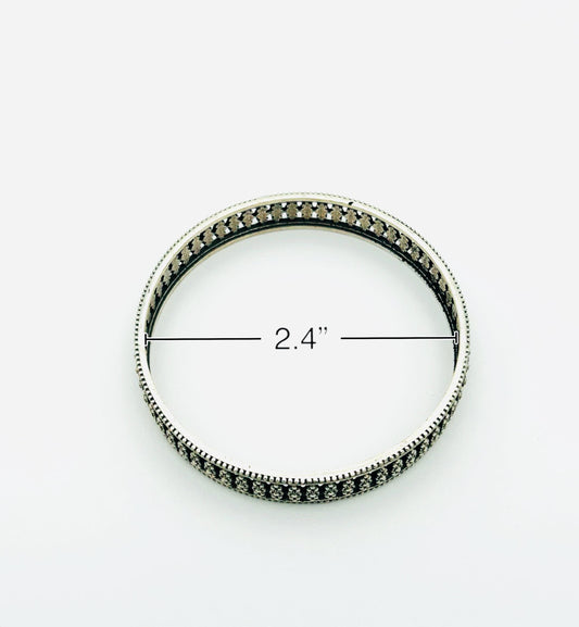 Oxidized German Silver Bangles, Indian Ethnic Bracelets (Set of 2)