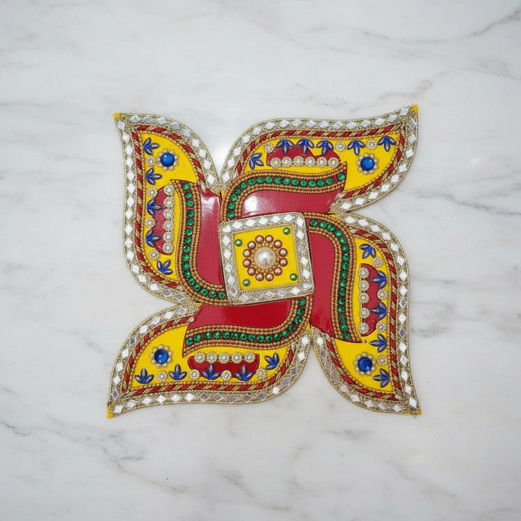 Swastika Rangoli Decor