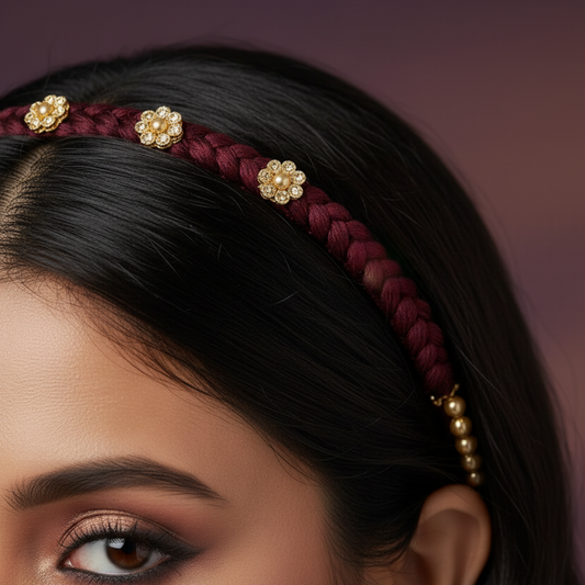 Antique Shishphool Matte Gold Plated Traditional Indian Bridal Hair Accessory